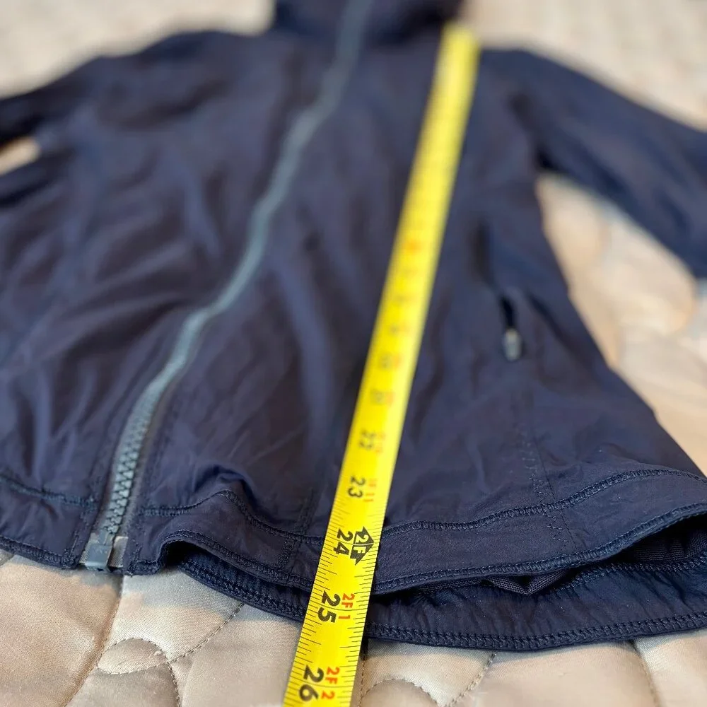 Lululemon Such a Cinch Navy Full Zip Tulip Hem Lightweight Jacket 4
